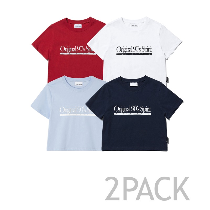[2PACK] 오리지널 90S 레귤러 티셔츠 (4 Colors)